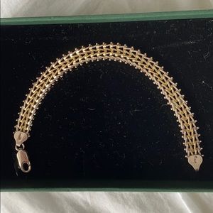 Sterling silver and gold plated bracelet